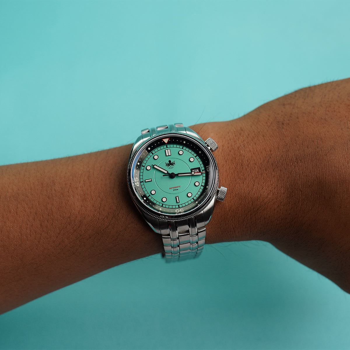 Phoibos Eagle Ray 200m PY048A Pastel Green - Horology Story Youtube Store