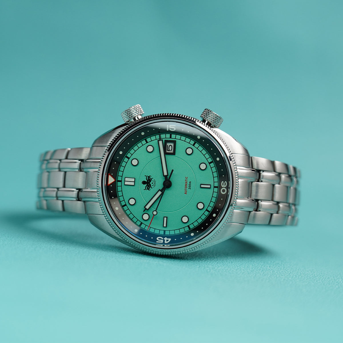 Phoibos Eagle Ray 200m PY048A Pastel Green - Horology Story Youtube Store