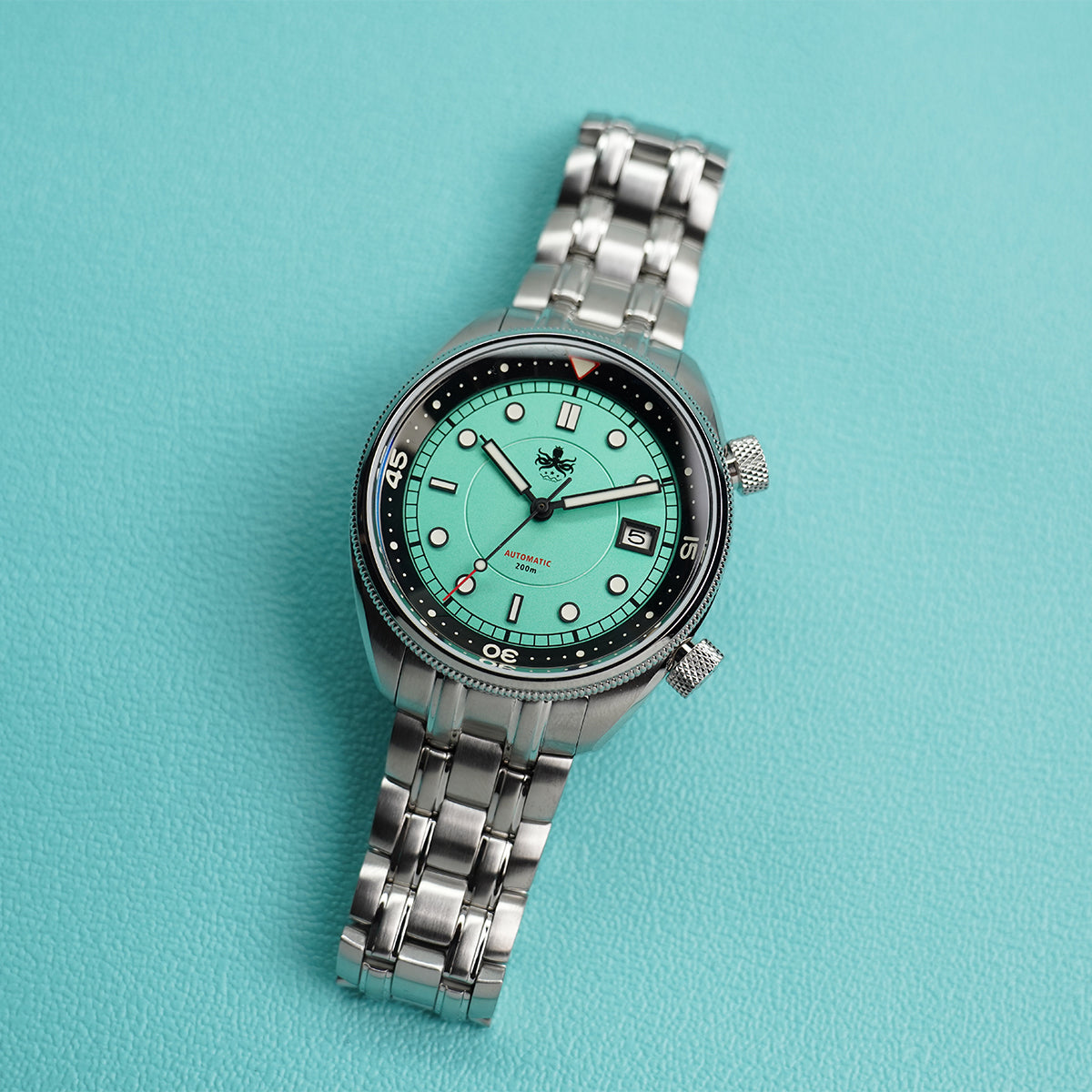 Phoibos Eagle Ray 200m PY048A Pastel Green - Horology Story Youtube Store