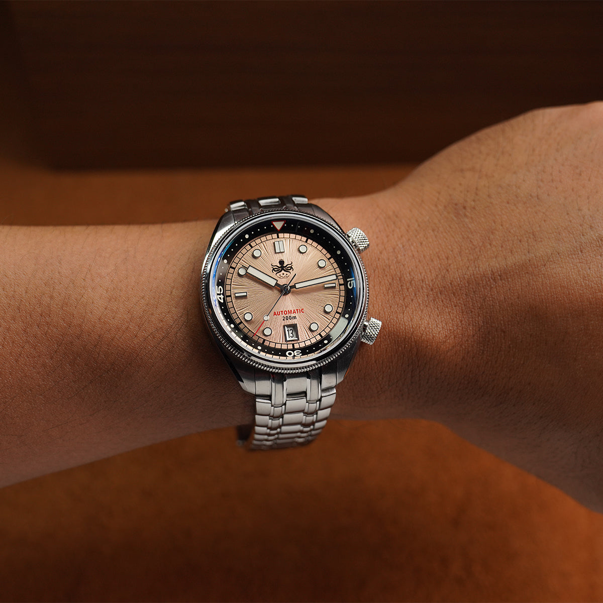 Phoibos Eagle Ray 200m PY039H Sunray Champagne - Horology Story Youtube Store