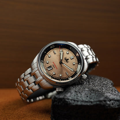 Phoibos Eagle Ray 200m PY039H Sunray Champagne - Horology Story Youtube Store