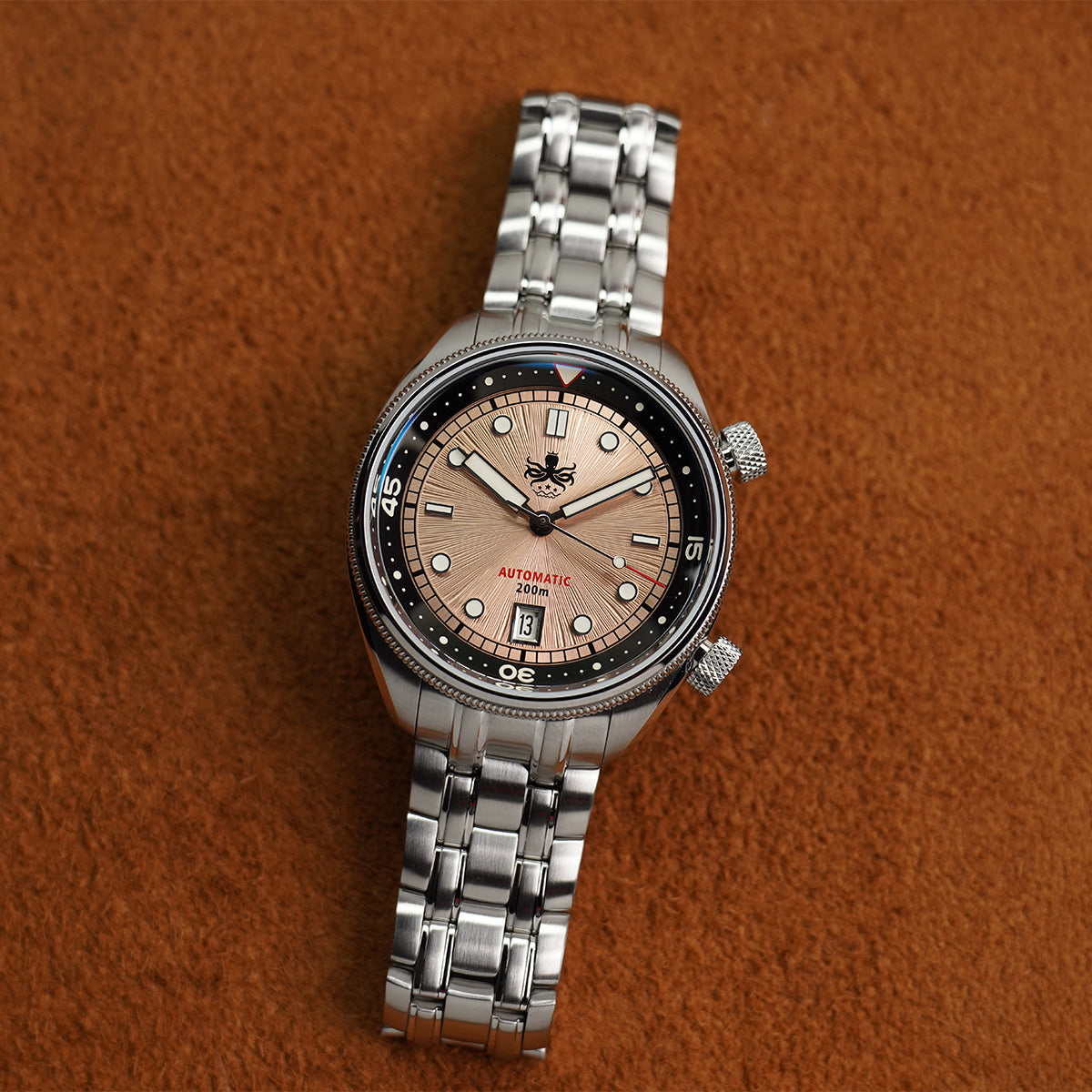 Phoibos Eagle Ray 200m PY039H Sunray Champagne - Horology Story Youtube Store