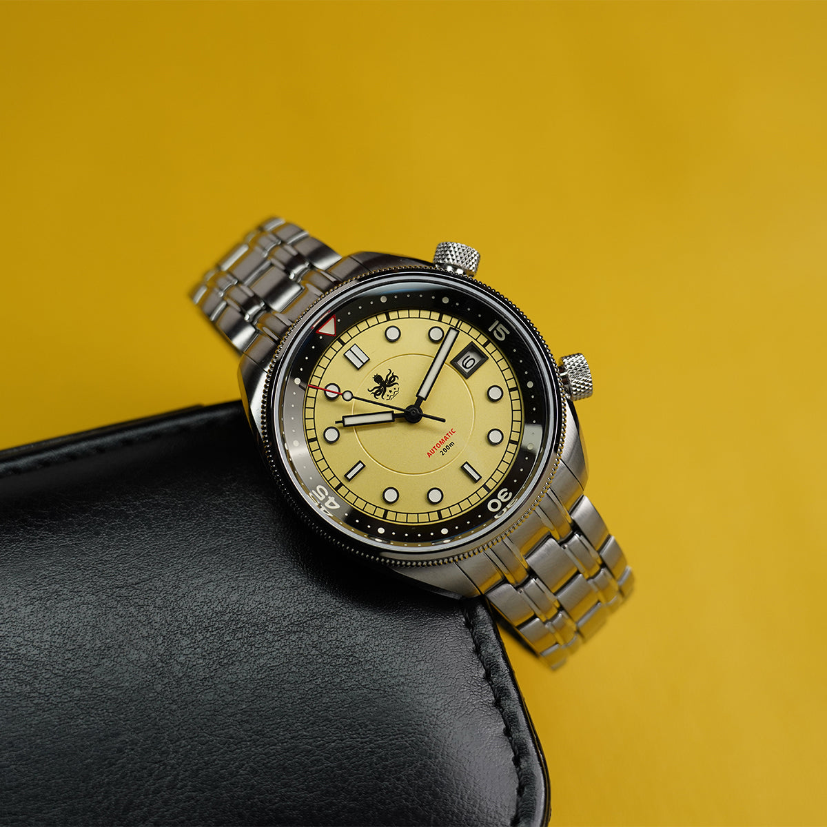 Phoibos Eagle Ray 200m PY048F Pastel Yellow - Horology Story Youtube Store