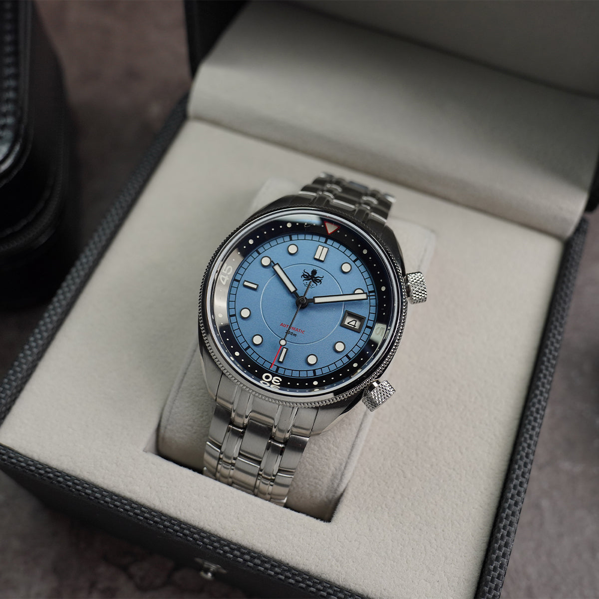 Phoibos Eagle Ray 200m PY048B Pastel Blue - Horology Story Youtube Store