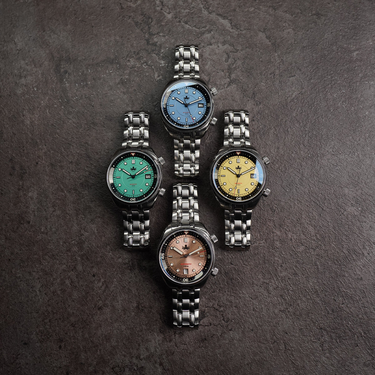 Phoibos Eagle Ray 200m PY048A Pastel Green - Horology Story Youtube Store