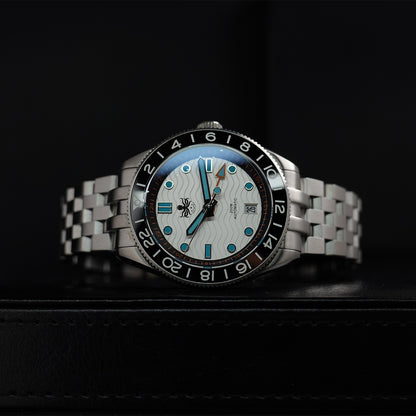 Phoibos Wave Master GMT 200M PY049E White Dial - Horology Story Youtube Store