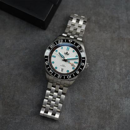 Phoibos Wave Master GMT 200M PY049E White Dial - Horology Story Youtube Store