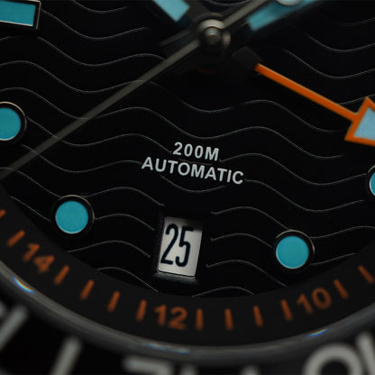 Phoibos Wave Master GMT 200M PY049C Black Dial - Horology Story Youtube Store