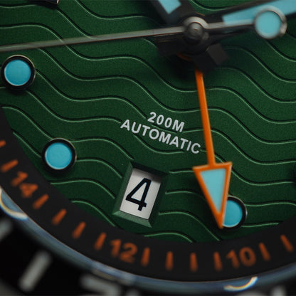 Phoibos Wave Master GMT 200M PY049A Green Dial - Horology Story Youtube Store