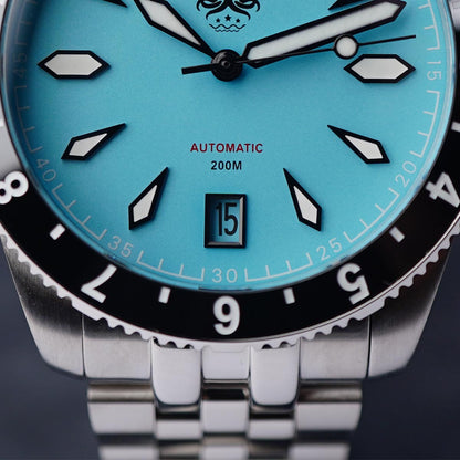Phoibos Voyager 200m PY035B Matte Ice Blue Dial - Horology Story Youtube Store