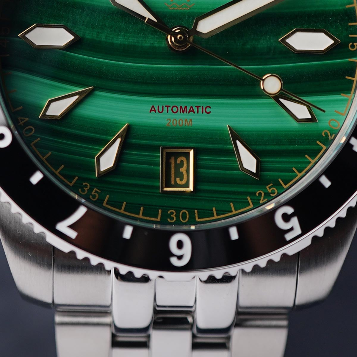 Phoibos Voyager 200m PY035A Green Malachite Dial - Horology Story Youtube Store