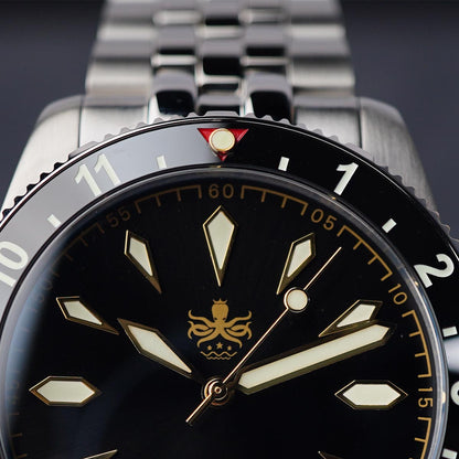 Phoibos Voyager 200m PY035C Sunburst Black Dial - Horology Story Youtube Store