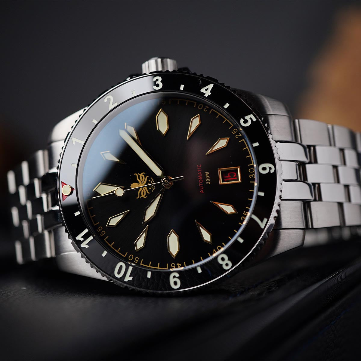 Phoibos Voyager 200m PY035C Sunburst Black Dial - Horology Story Youtube Store