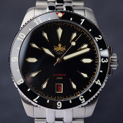Phoibos Voyager 200m PY035C Sunburst Black Dial - Horology Story Youtube Store