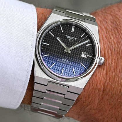 Tissot PRX 40mm T137.407.11.051.01 Powermatic 80 Gradient Black-Blue on Bracelet