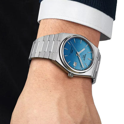 Tissot PRX 40mm T137.407.11.351.01 Powermatic 80 Gradient Ice Blue on Bracelet