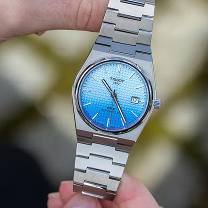 Tissot PRX 40mm T137.407.11.351.01 Powermatic 80 Gradient Ice Blue on Bracelet