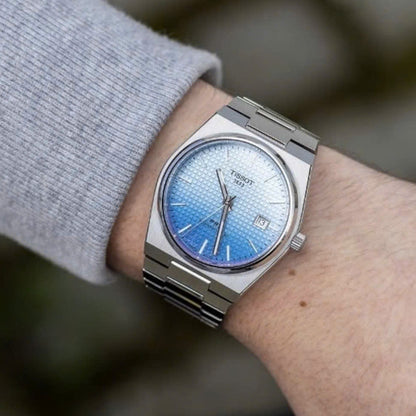 Tissot PRX 40mm T137.407.11.351.01 Powermatic 80 Gradient Ice Blue on Bracelet