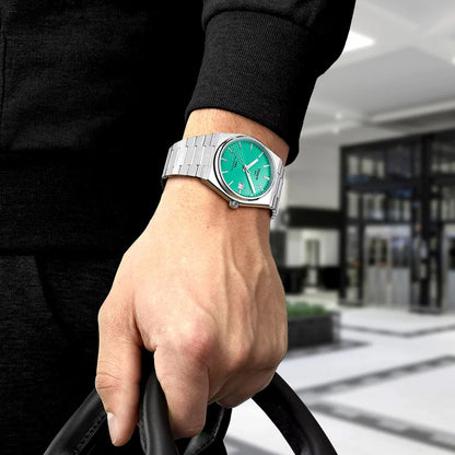 Tissot PRX 40mm T137.407.11.091.01 Powermatic 80 Light Green on Bracelet