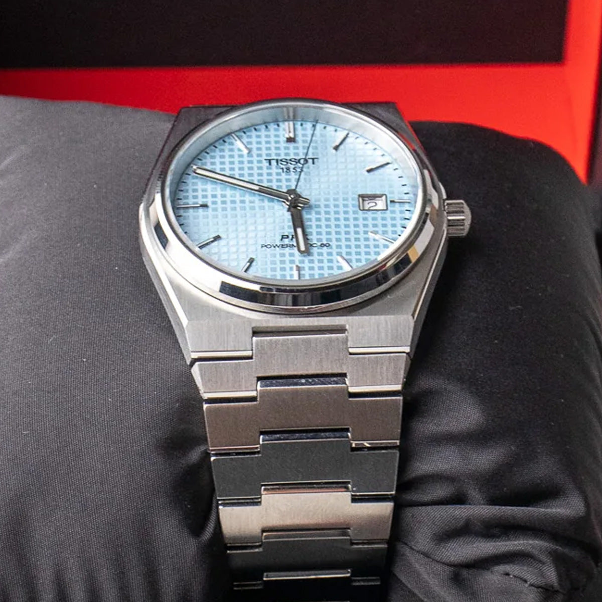 Tissot PRX 40mm T137.407.11.351.00 Powermatic 80 Ice Blue Dial on Bracelet