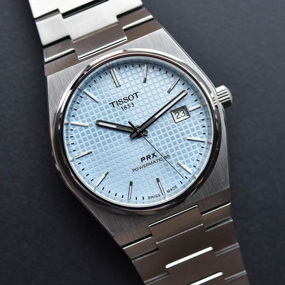 Tissot PRX 40mm T137.407.11.351.00 Powermatic 80 Ice Blue Dial on Bracelet