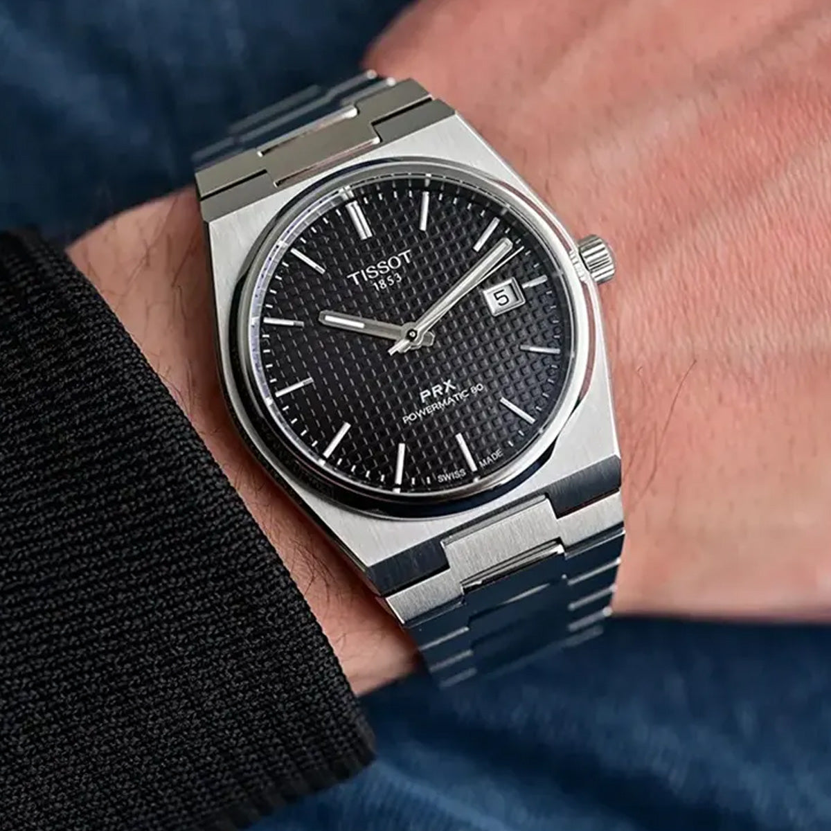 Tissot PRX 40mm T137.407.11.051.00 Powermatic 80 Black Dial on Bracelet