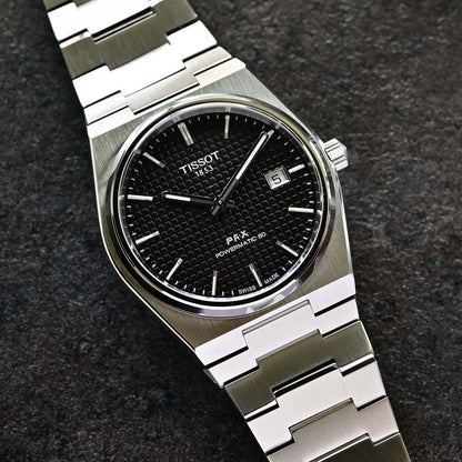 Tissot PRX 40mm T137.407.11.051.00 Powermatic 80 Black Dial on Bracelet