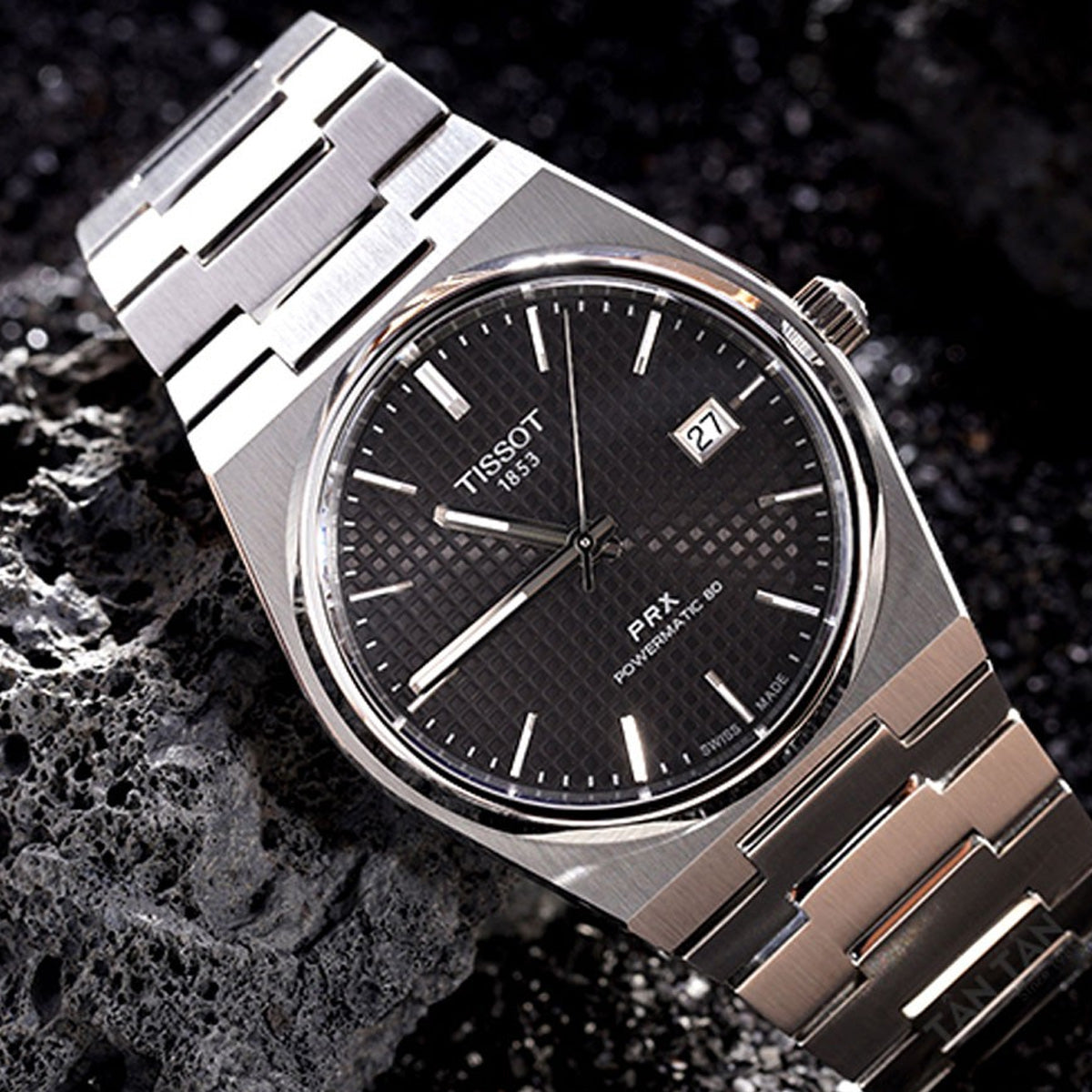 Tissot PRX 40mm T137.407.11.051.00 Powermatic 80 Black Dial on Bracelet