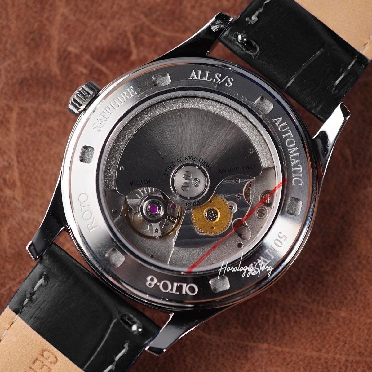 Olto-8 Roto Wandering Hour Midnight Black (Upgraded Dial) - Horology Story Youtube Store