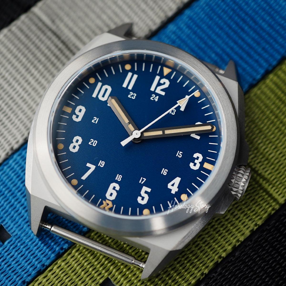 RZE Valour 38 UltraHex Titanium Vervain Blue - Horology Story Youtube Store