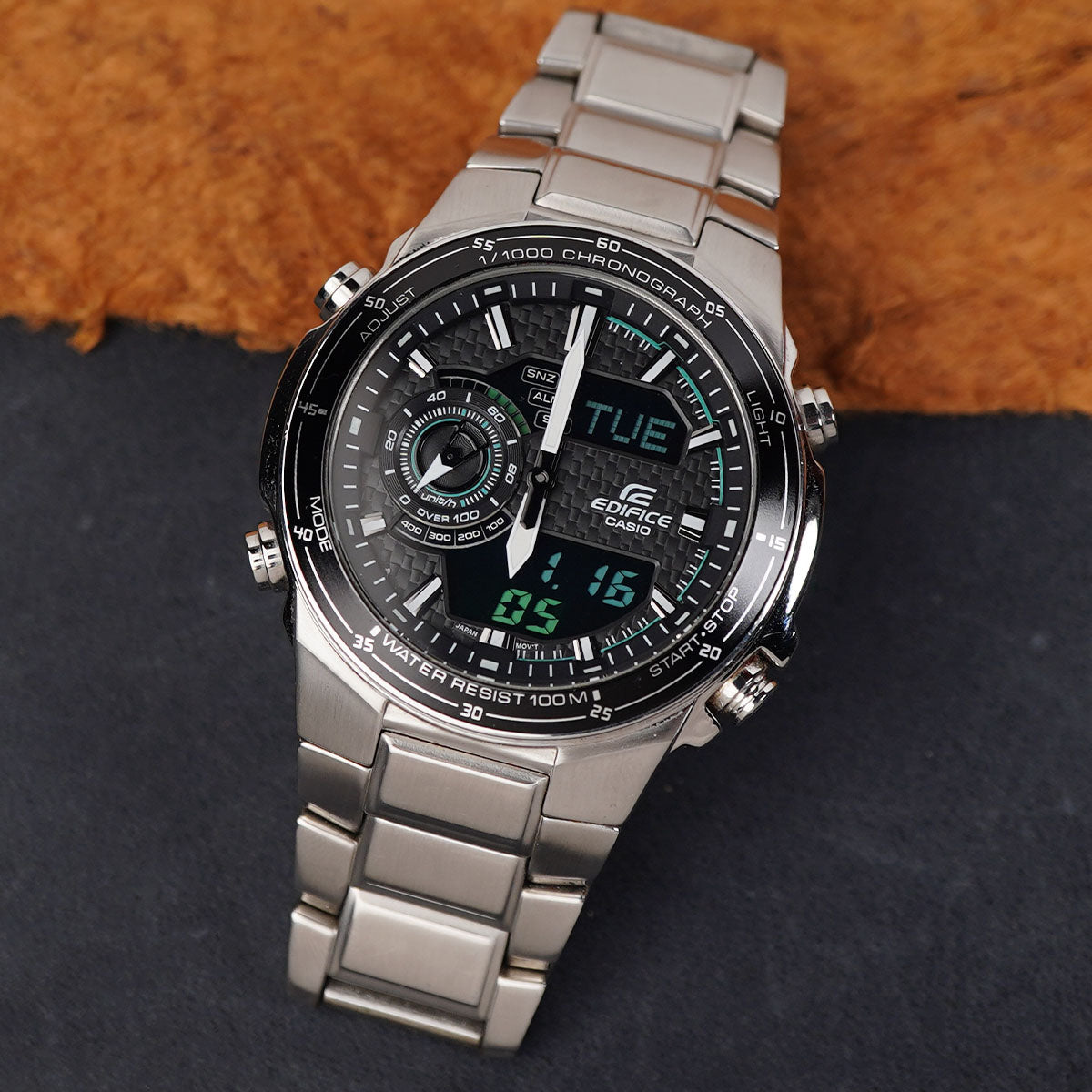 Casio Edifice EFA 131D 1A2 Stainless Steel Case Digital Dial - Horology Story Youtube Store