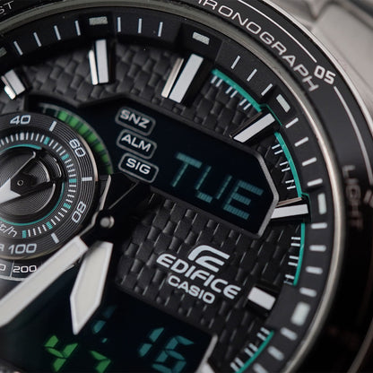Casio Edifice EFA 131D 1A2 Stainless Steel Case Digital Dial - Horology Story Youtube Store