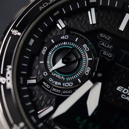 Casio Edifice EFA 131D 1A2 Stainless Steel Case Digital Dial - Horology Story Youtube Store