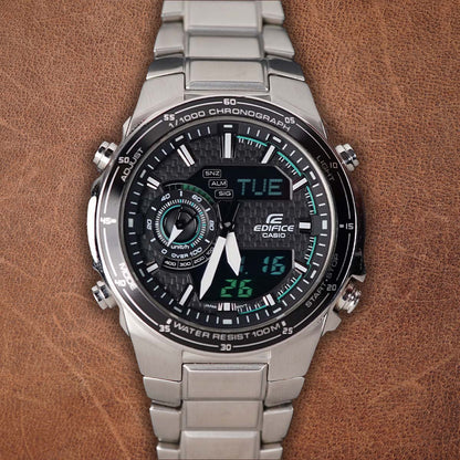 Casio Edifice EFA 131D 1A2 Stainless Steel Case Digital Dial - Horology Story Youtube Store