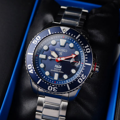 Seiko Prospex PADI SNE549P1 43.5mm Blue Dial - Horology Story Youtube Store