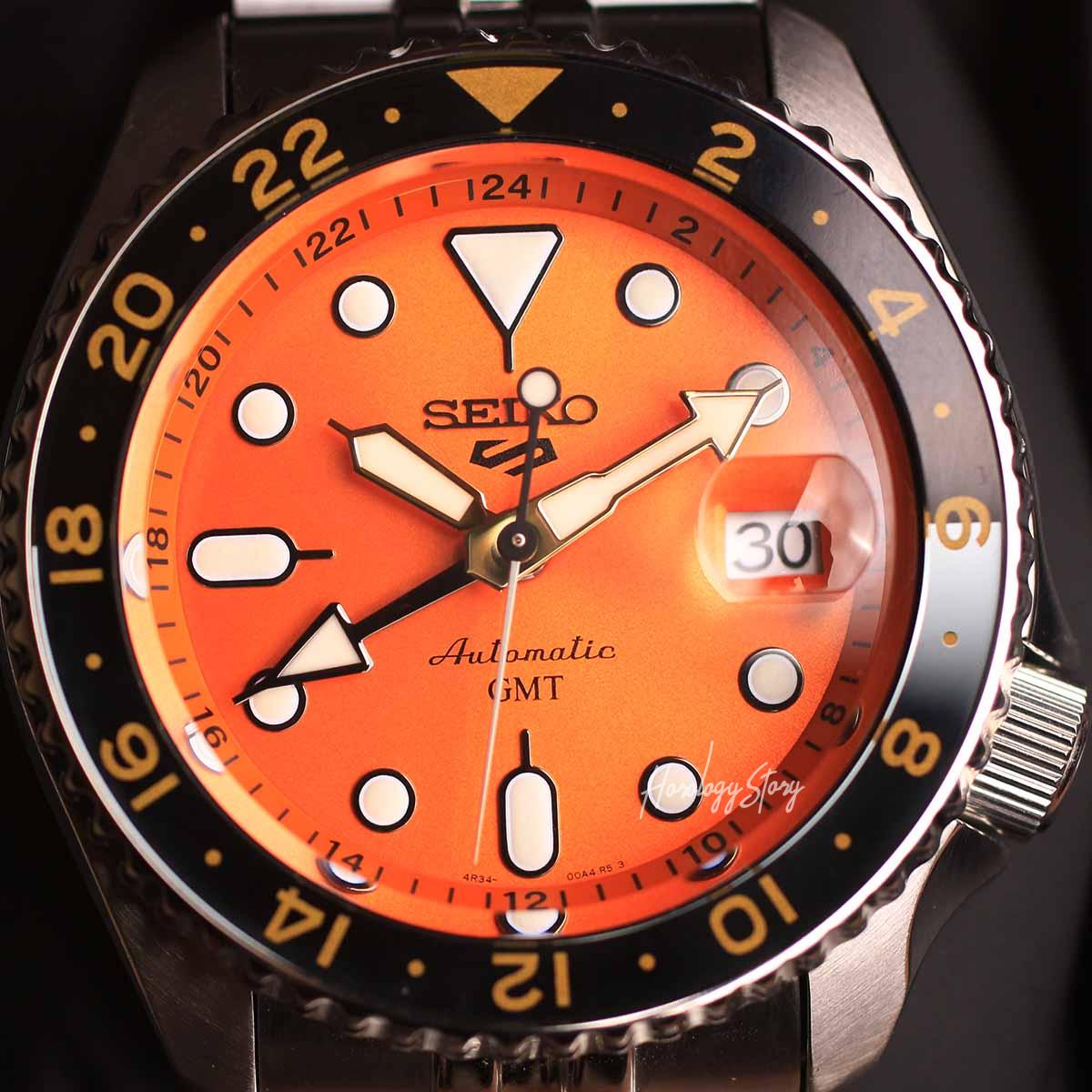 Seiko 5 Sports GMT Seiko SSK005K1 Orange - Horology Story Youtube Store