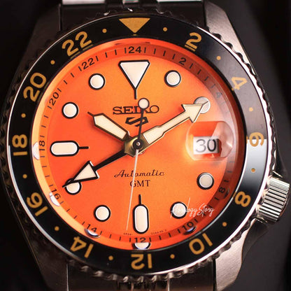 Seiko 5 Sports GMT Seiko SSK005K1 Orange - Horology Story Youtube Store
