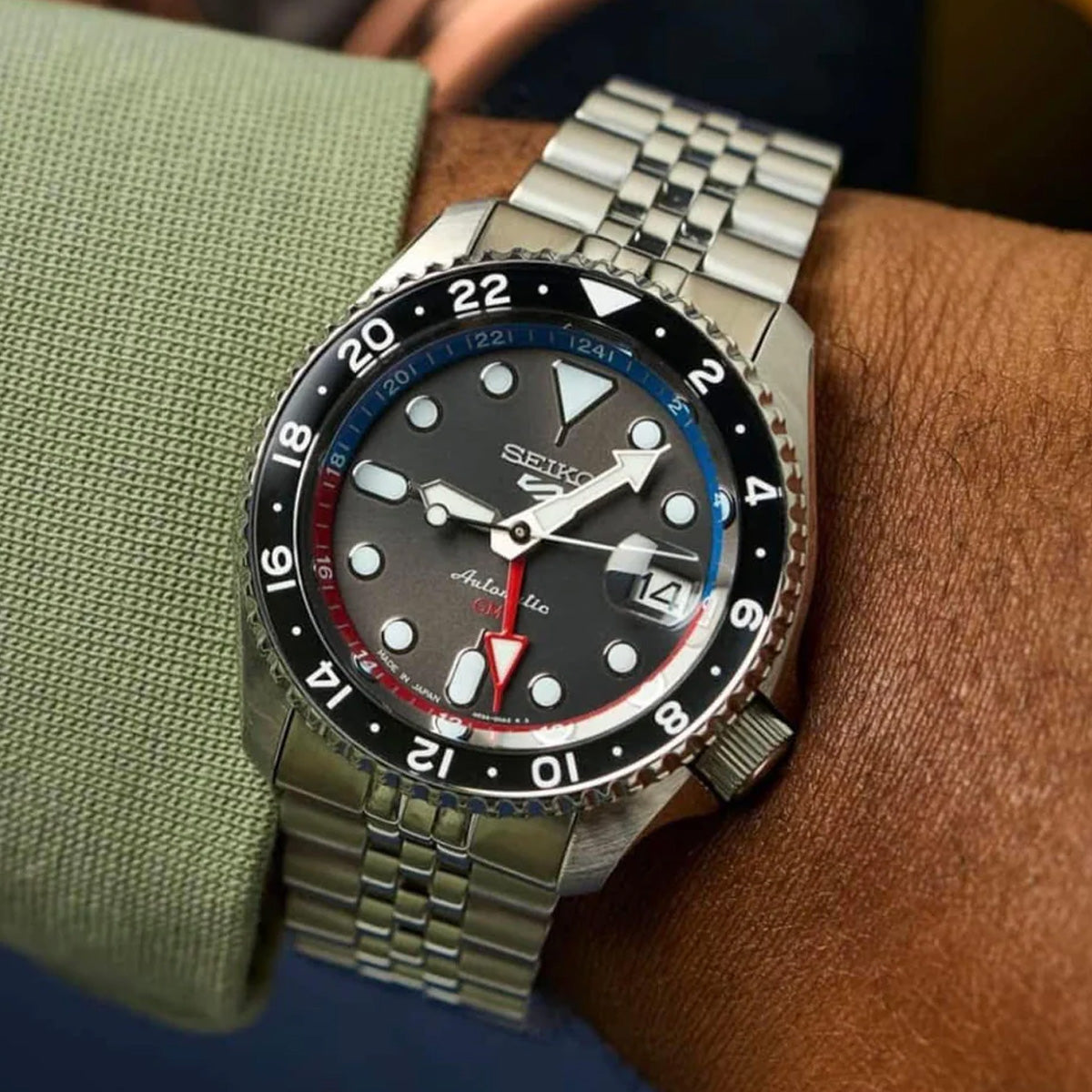 Seiko 5 Sports GMT SSK019K1  Grey USA Exclusive Edition
