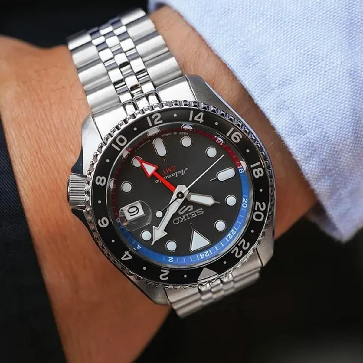 Seiko 5 Sports GMT SSK019K1  Grey USA Exclusive Edition