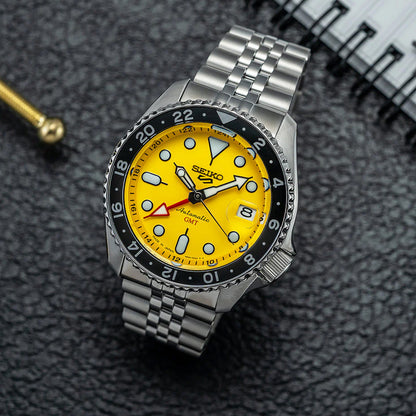 Seiko 5 Sports GMT SSK017K1 Yellow Dial USA Exclusive Edition