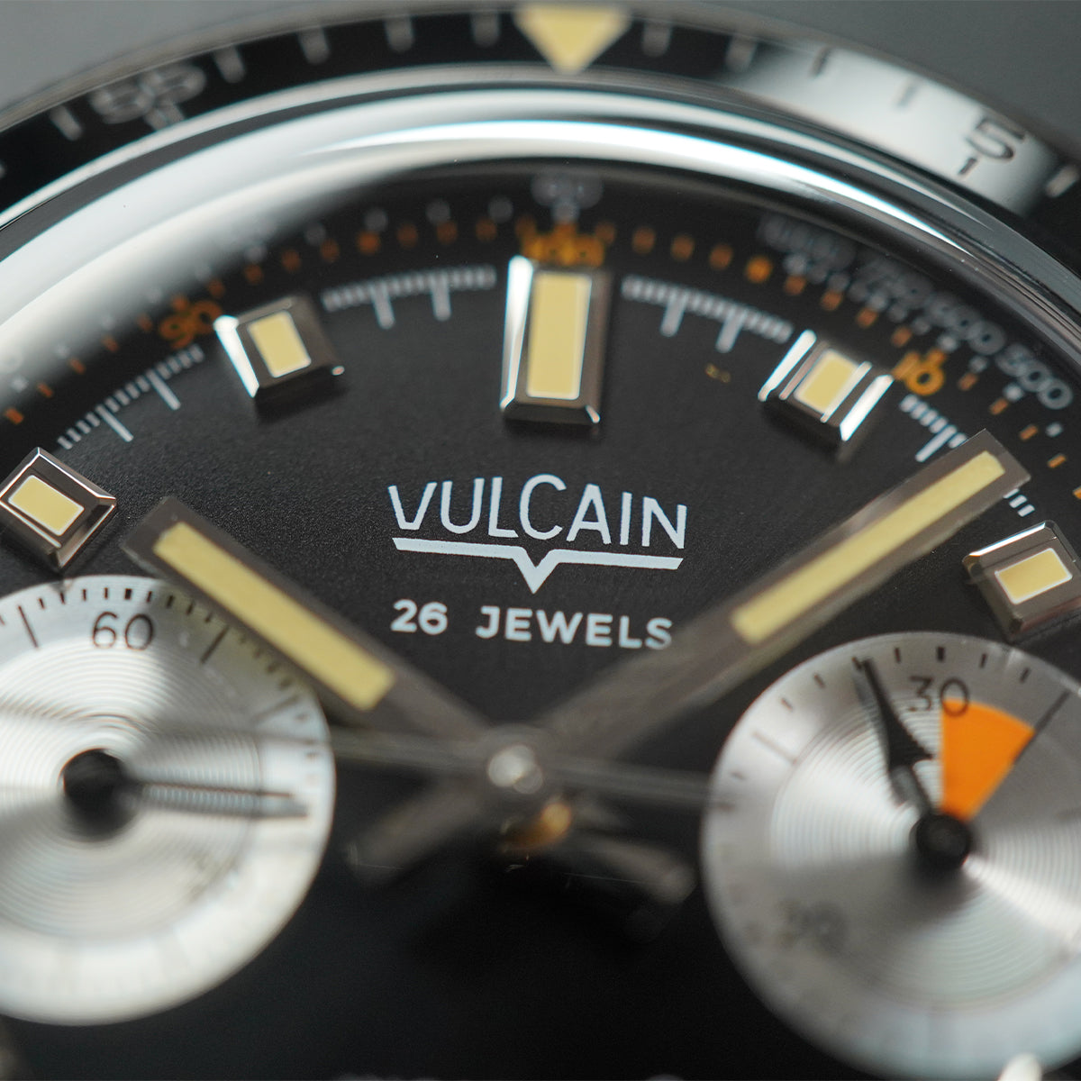 Vulcain Skindiver Chronograph Black Dial On Bracelet