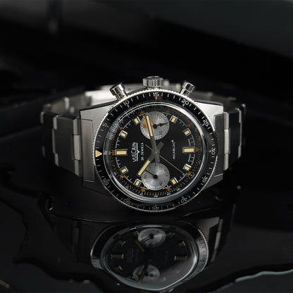 Vulcain Skindiver Chronograph Black Dial On Bracelet