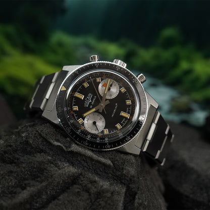 Vulcain Skindiver Chronograph Black Dial On Bracelet
