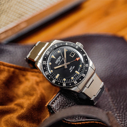 Vulcain Skindiver GMT - Black Luminova Beige