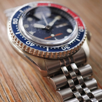 Seiko SKX009 Pepsi Top Hat Sapphire Crystal Mod (Watch Only)