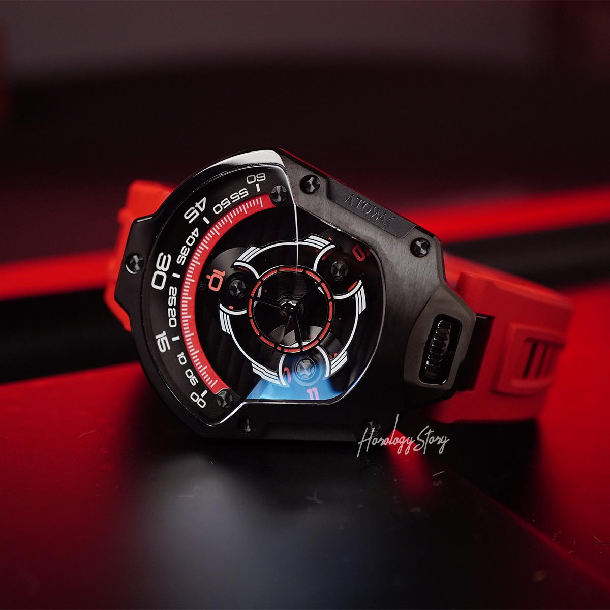 Atowak Spaceship Mars Red Black IP - Horology Story Youtube Store