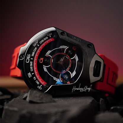 Atowak Spaceship Mars Red Black IP - Horology Story Youtube Store