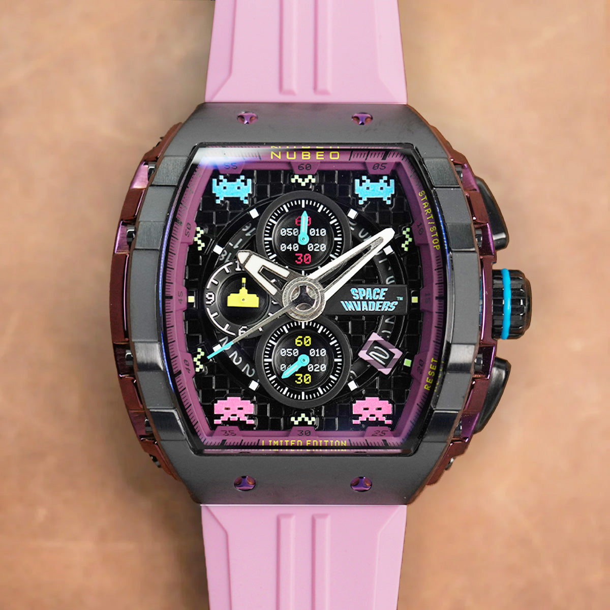 Nubeo Magellan Chronograph Space Invaders LTD Nebula Purple