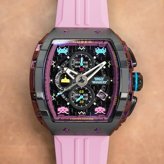 Nubeo Magellan Chronograph Space Invaders LTD Nebula Purple