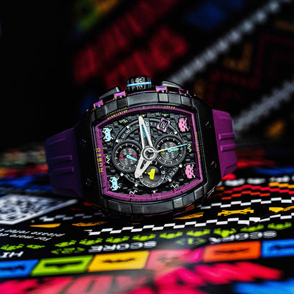 Nubeo Magellan Chronograph Space Invaders LTD Nebula Purple
